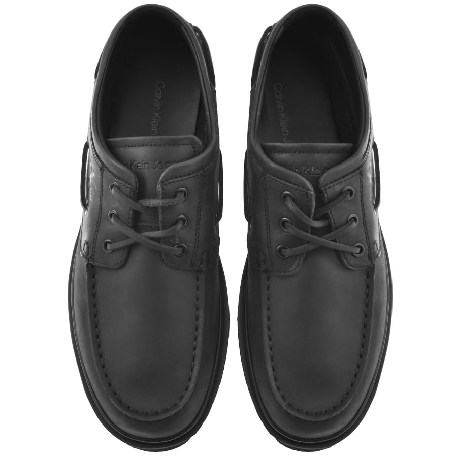 Mens black boat shoes uk clearance